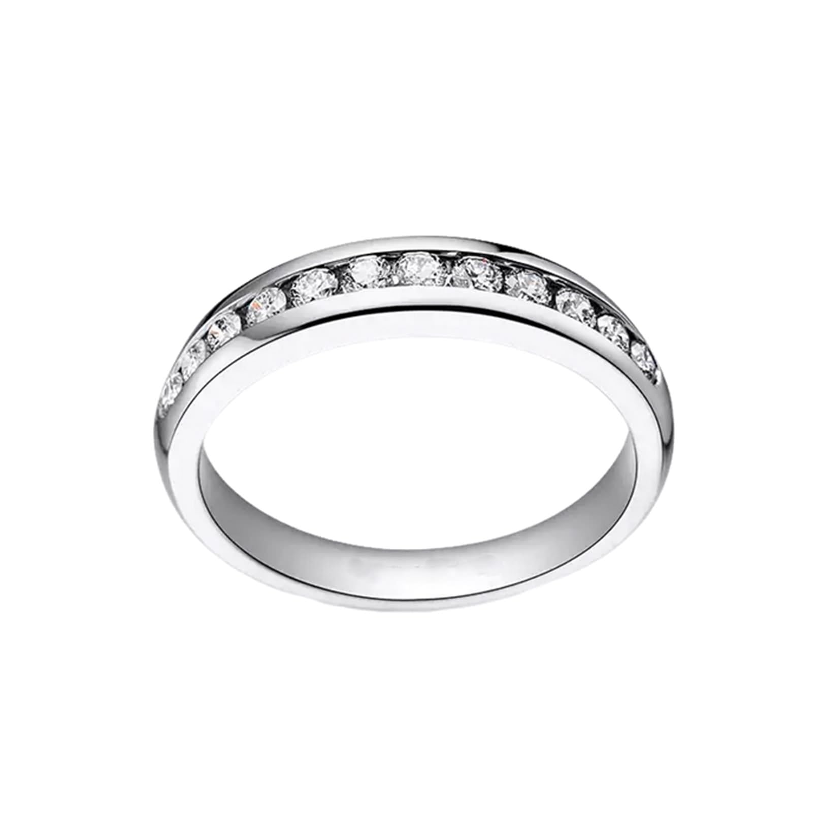 Zestaw pierścionków zaręczynowych, srebro z 0,35 ct diamentem Pt950 i białym złotem