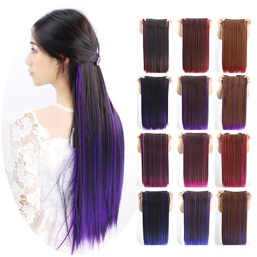 シールエクステ ロングストレート　カラーメッシュ Amazon.co.jp: メッシュ エクステ ロングストレート カラー