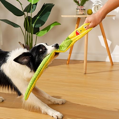 Image of Sedioso Dog Toy Pack for Large Dogs, (3-Pack) Stuffless Dog Toys for Aggressive Chewers, Extra Long Durable Squeaky Dog Toy, Dog Puzzle Toy for Small, Middle, Large Breed