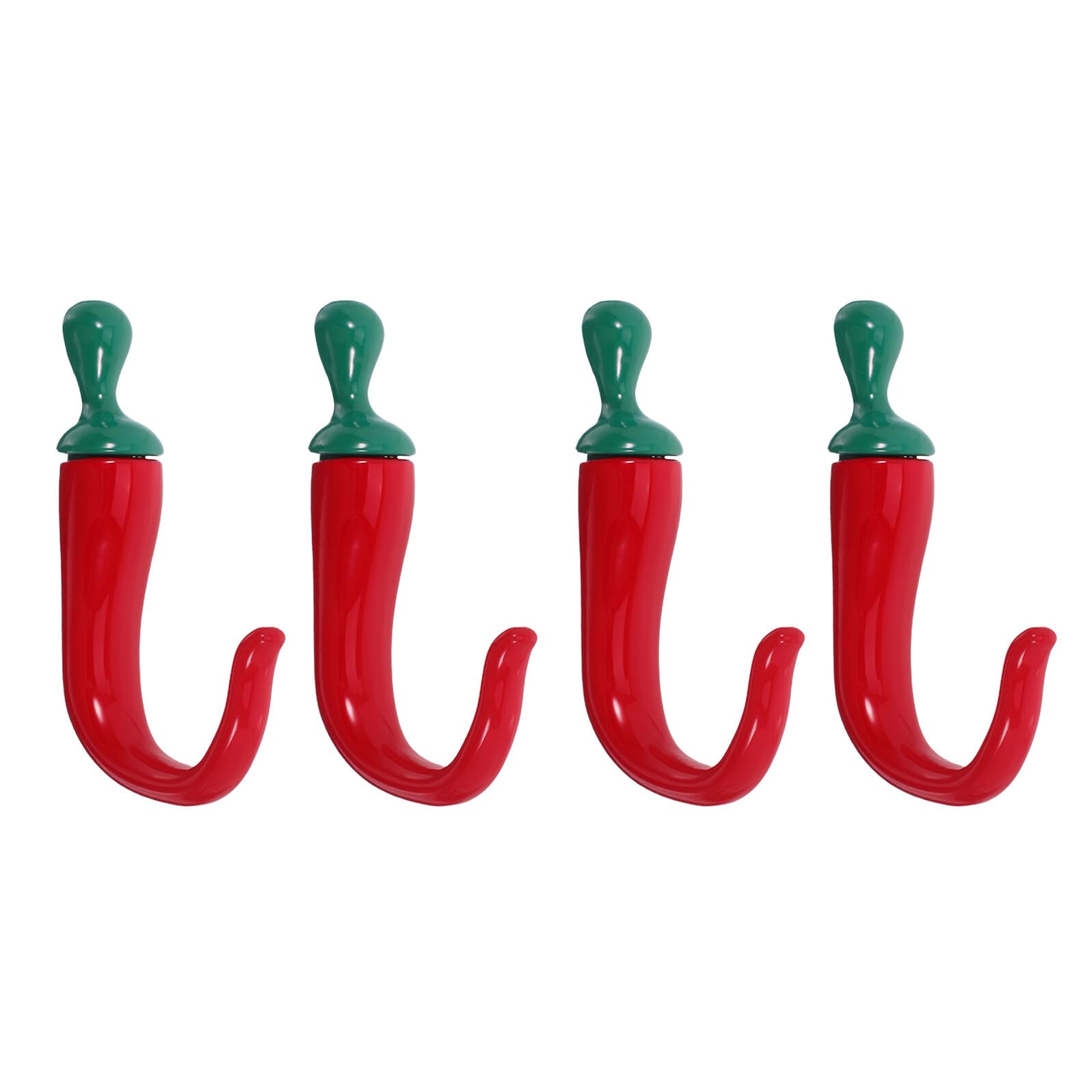 Crochets muraux piment rouge GARVALON en zinc lot de 4 style vintage