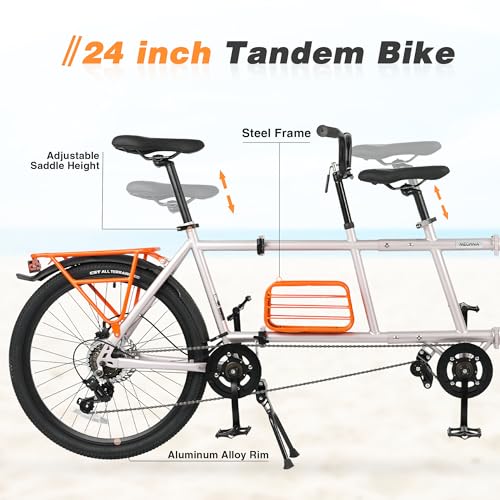 ZUKKA 24 Inch Folding Tandem Bike