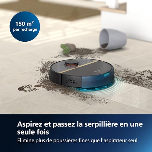 Philips Série 7000 HomeRun Robot Aspirateur nettoyage batterie jusqu'à 180 min 4 modes XU710001 - vue 2