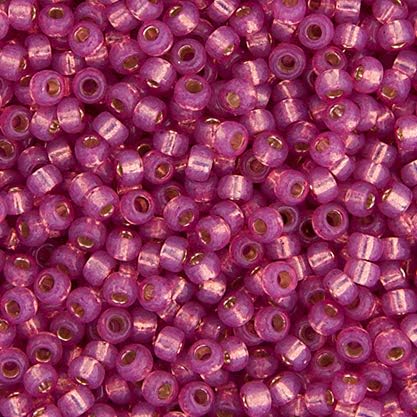 Miyuki Seed Bead 6/0 APX.22g - Dark Rose SL Dyed Alabaster Japanese Glass Seed Beads