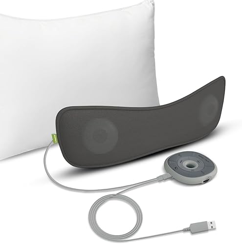 Avantree Slumber - Altavoz de almohada para dormir, audio privado con ruido blanco integrado, soporte Bluetooth y AUX, control de volumen,