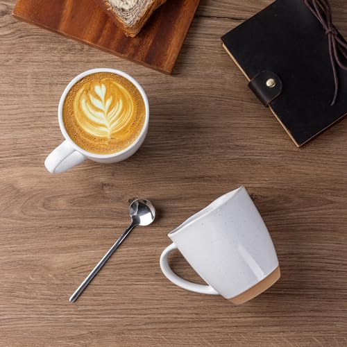 AmorArc-12oz-Ceramic-Coffee-Mugs-set-of-6-Stylish-Coffee-Mugs-with-Rustic-Terracotta-Underside-for-Man-Woman-Dad-Mom-Suitable-for-LatteCappuccinoMilkCocoa-DishwasherMicrowave-Safe-White AmorArc 12oz Ceramic Coffee Mugs set of 6 Stylish Coffee Mugs with Rustic Terracotta Underside for Man Woman Dad Mom Suitable for LatteCappuccinoMilkCocoa DishwasherMicrowave Safe White