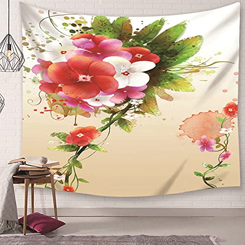 Tapiz de pared KnSam con acabado elegante y estampado botánico de vides 3