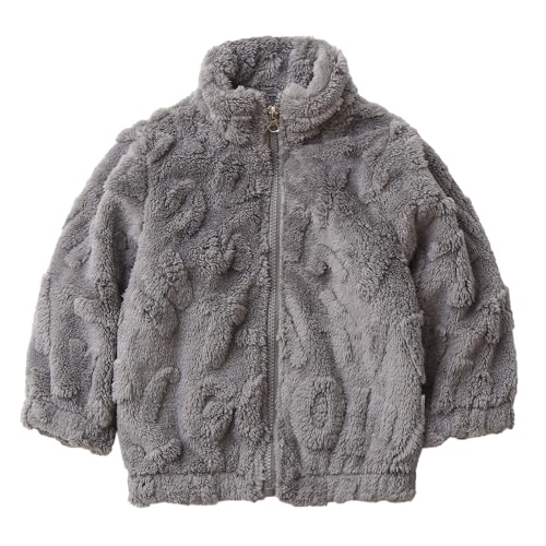 Beessbest Toddle Girls Sherpa Jacket Zip Up Long Sleeve Fuzzy Fleece Jacket Warm Teddy Coat Outerwear