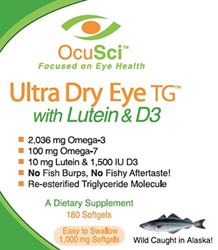 Formulated For Dry Eyes Combination Ultra Pure Triglyceride Omega-3, Omega-7, Lutein, D3 And Dry Eye Compress With Machine Washable Cover #TOP5
