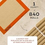 Silpat AE275200-01 Tapis de cuisson en silicone, de qualité supérieure 7-7/8-Inch par 10-7/8-Inch, Tan