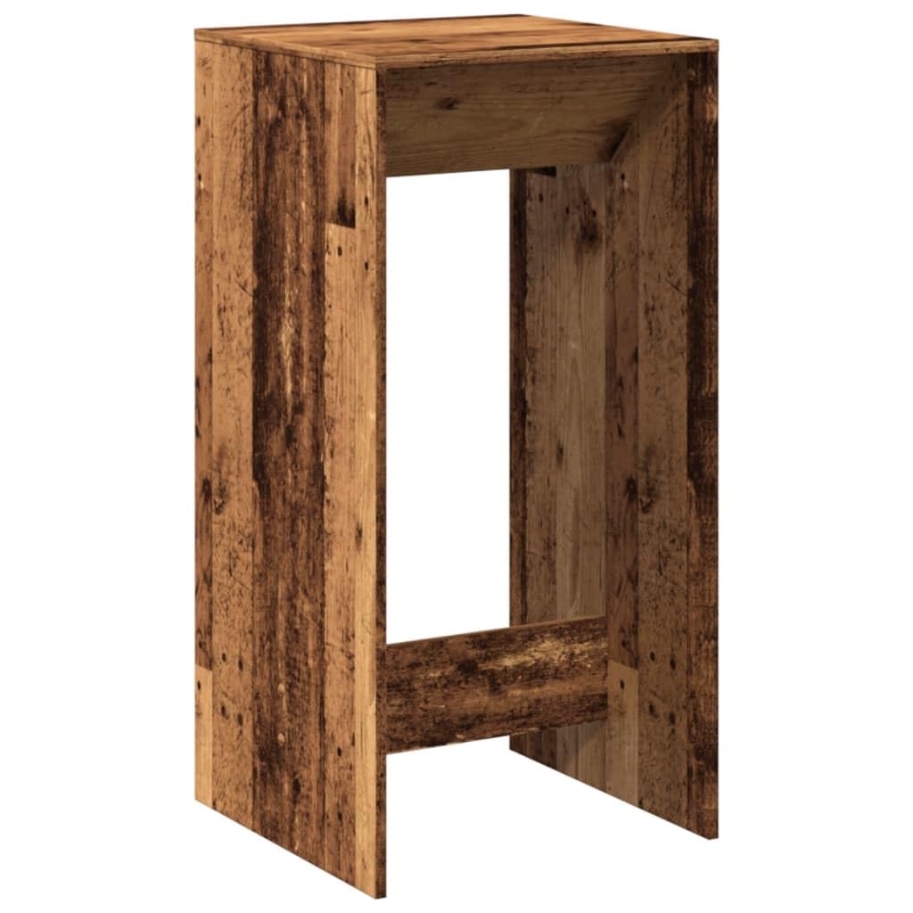 vidaXL Mesa Alta de Bar Madera de ingeniería Envejecida 51x50x103,5 cm