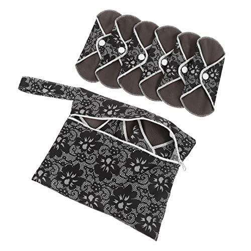 minkissy 6piezas Toallas Sanitarias Reutilizables Para Mujeres Menstruación y Maternidad Compresas De Hipoalergénicas