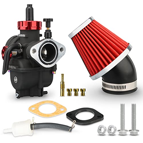 PE19 Carburetor with 48mm Air Filters Kit for 110cc-125cc Bikes