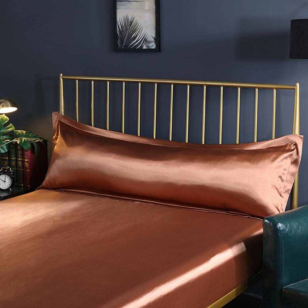 Taie d'oreiller longue en soie satin pour un confort nocturne optimal de format 48x150 cm