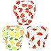Wegreeco Baby & Toddler Snap One Size Adjustable Reusable Baby Swim Diaper (Fruits, Small, 3 Pack)
