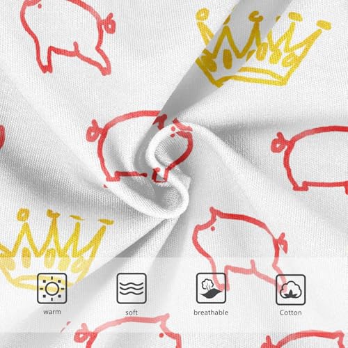 Girls' Underwear Pig Crown Cotton Stretch Comfort Toddler Panties3