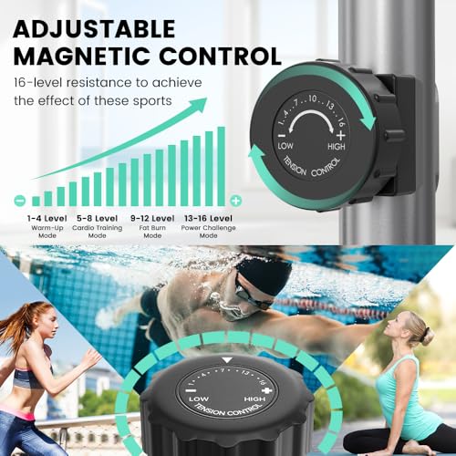 Image of Dripex Elliptical Exercise Machine, Elliptical Machine for Home with 16 Resistance Levels, Quiet & Smooth Magnetic Elliptical Training Machines with 13.2 lb Flywheel, LCD Monitor & Pulse