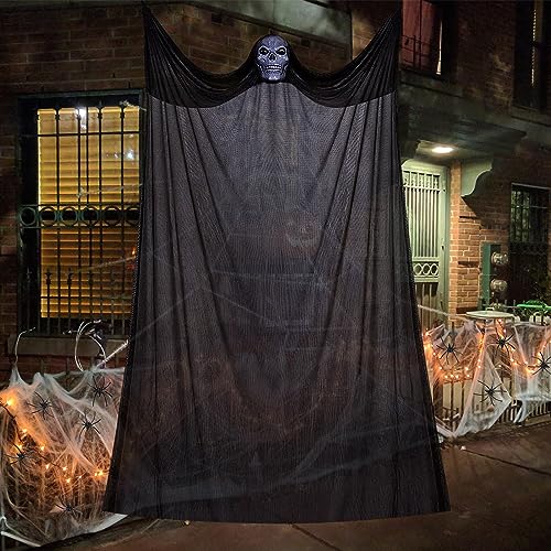 Esqueleto Colgante para Halloween,Decorado de Halloween,Fiestas de Halloween Accesorio,Cráneo Esqueleto Colgante,Esqueletos Fantasma Halloween Suministros para Fiestas Fondo Exterior para Interiores
