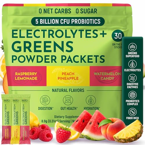Keto Vitals Electrolytes + Greens powder packets