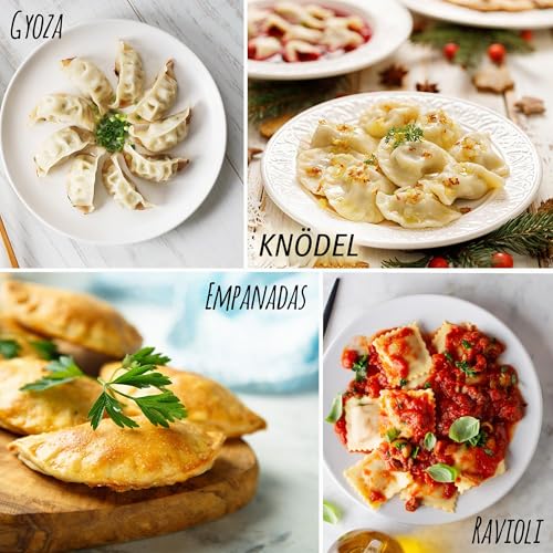 Foto von Plantvibes Ravioli-Ausstecher im 4er-Set, 3 wunderschöne Ravioli-Former mit Holzgriff, Ravioli-Stempel und Raviolischneider (4)