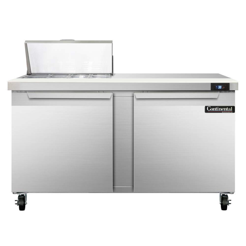 Sandwich Unit by Continental Refrigerator – 17.0 cubic_feet, Metallic, Model SW60-8C