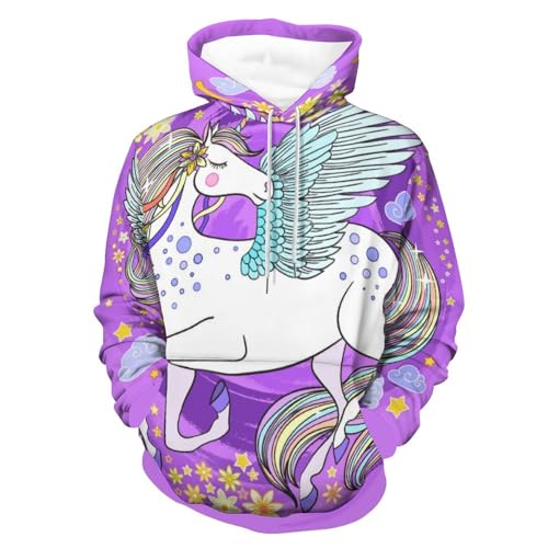 Sweat à capuche licorne unisexe UMENG pull confortable taille S