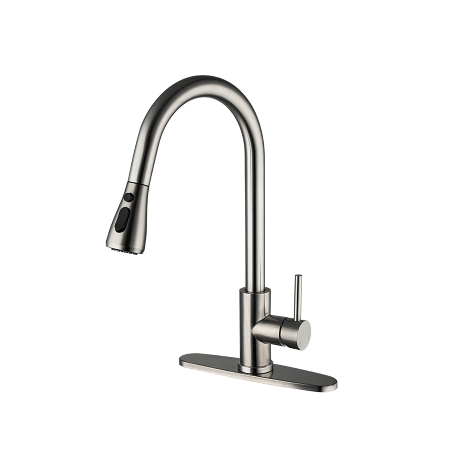 Robinet de douche de cuisine pivotant en acier inoxydable brossé