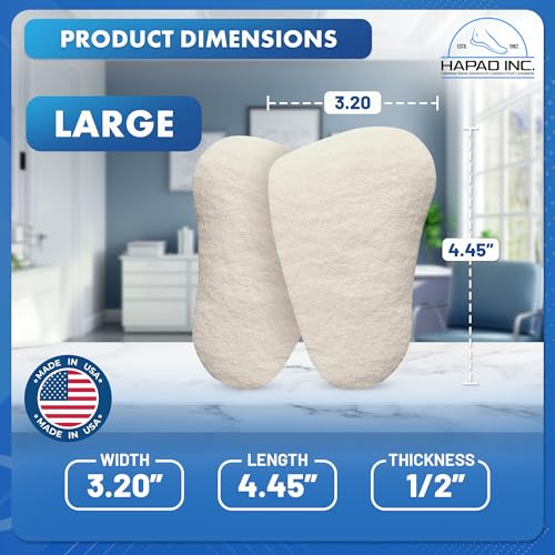 Image of HAPAD Longitudinal Metatarsal Arch Support Inserts for Women & Men, X-Wide Large (Pack of 3) - Adhesive Arch Support Pads, Metatarsal Pads, Shoe Insoles - Foot Arch Supports for Flat Feet, High Arch