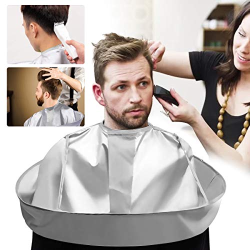 Ledeak Cape de Coupe de Cheveux, Pliable Barbe Rasage Tablier Parapluie Cape avec Attache Auto-adhésive, Accessoires de Coupe de Cheveux Imperméables Portable pour Adultes