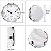 Hicarer 3-1/8 Inch (80 Mm) Quartz Clock Fit-up/Insert with Roman Numeral, Round Quartz Movement, Silver Rim