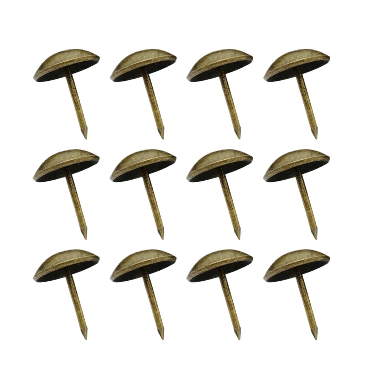 Qvorlth Brown Upholstery Tacks 300Pcs Round Door Nails Tacks Decorative Bronze Classical Doornail Furniture Hardware