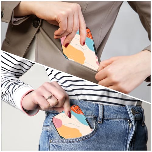 Image of Card Holder Credit Cards Holder for Women RFID wallet women Business Card Holder Wallet Mini Aluminum Card Wallet RFID Blocking Slim Metal Hard Card for Women, Abstract Figure
