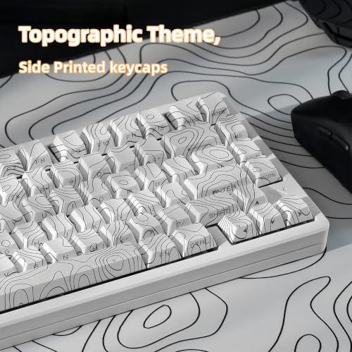 Image of dagaladoo White Keyboard keycaps,Double Shot PBT keycaps