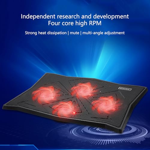 Base de enfriamiento para laptop con ventilador silencioso ajustable miniatura 2