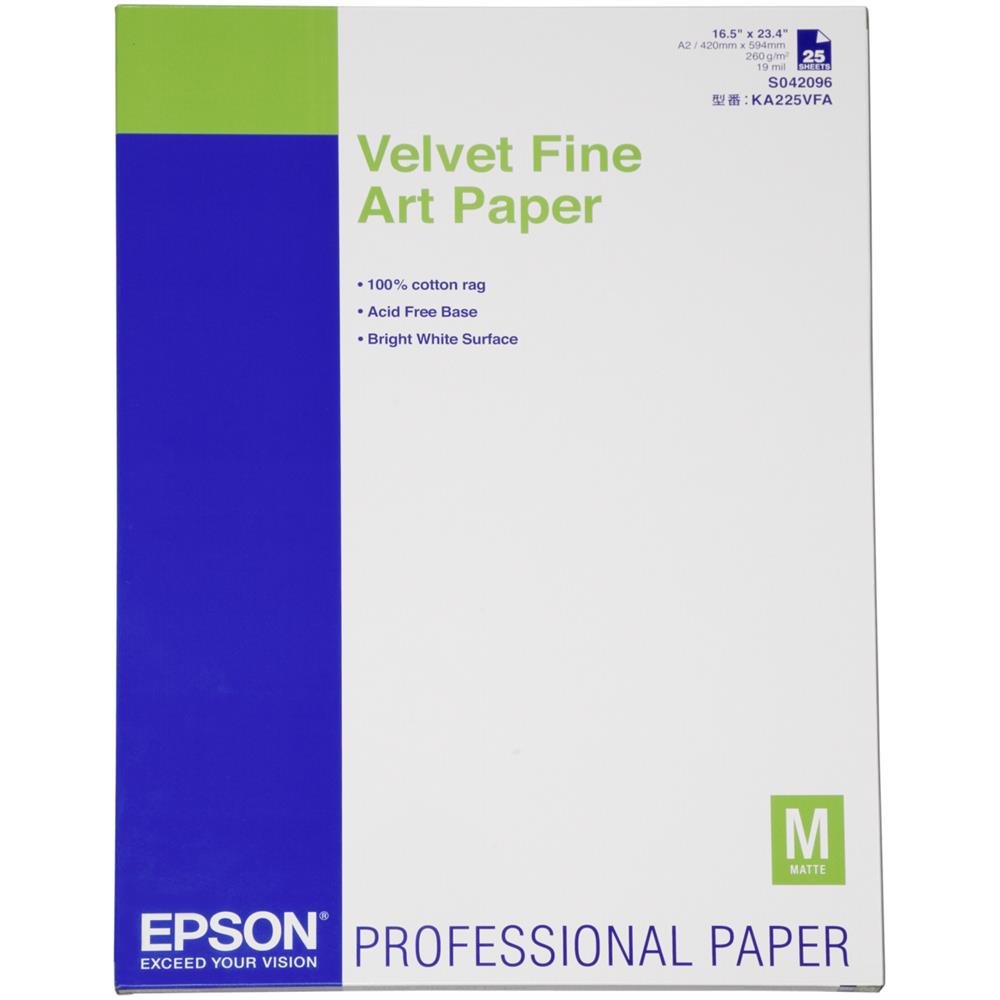 Amazon.co.jp: セイコーエプソン 写真用紙 Velvet Fine Art Paper (A2