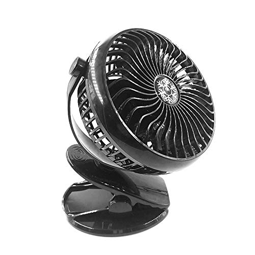 WeChip Ventilador de Escritorio USB Clip, enfriamiento y silencioso a bajo, 3 velocidades, Recargable, Ajuste Horizontal y Vertical de 360 Grados