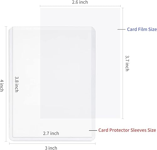 Miniatura 3 de JODSSXI 25 piezas de carga superior regular súper transparente para tarjetas estándar, ligeramente flexibles, 35 unidades, fundas de tarjetas de