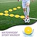 PATIKIL Spot Markers 6 Inch, 6 Pcs Non-Slip Floor Dots Agility Markers Flat Field Cones Poly Dots with Hole for Gym PE Speed Training Dance Soccer Basketball Sports, Yellow