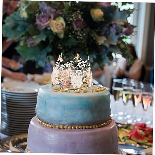 Generic 1 Peça Coroa Decoração De Bolo Topper De Bolo Coroa Acessório De Cabelo Coroa Topper De Bolo