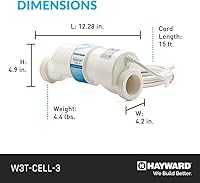 Vista 8 de Hayward W3T-Cell-3 TurboCell - Celda de cloración de sal para piscinas enterradas