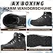 Imagen de AX BOXING Botas Hombre Invierno Botas Montaña Forro Cálido Zapatillas Trekking Antideslizante Zapatos de Senderismo Botines de Nieve Aire Libre Tamaño 41-46 EU