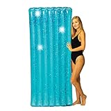 Poolcandy Blue Glitter Deluxe Raft - Giant Inflatable Swim Raft - Perfect for The Beach, Lake, or Pool - Glitter Shines and Sparkles in The Sun - 74