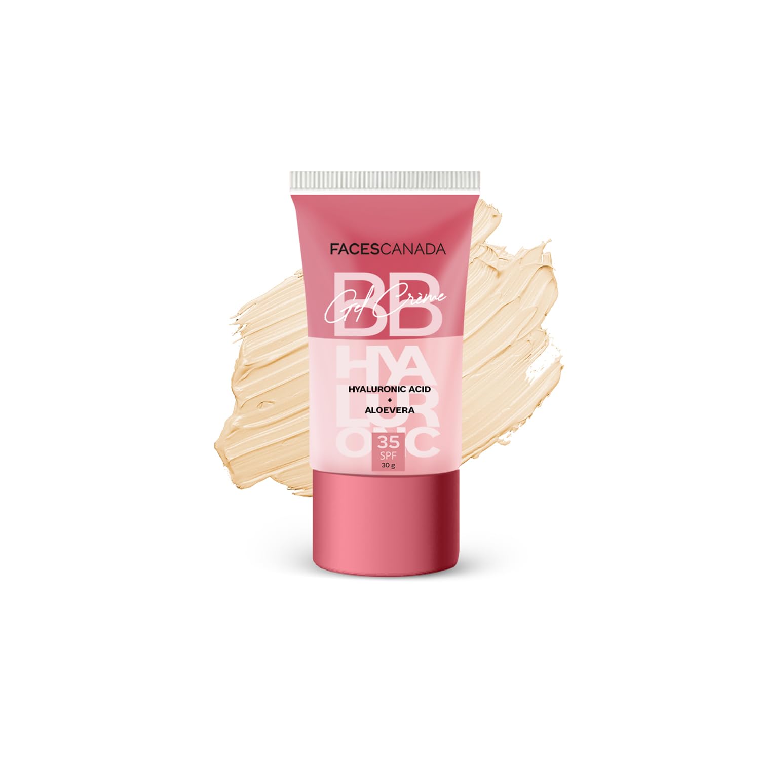 FACES CANADA SPF 35 BB Gel Crème - Light Vanilla, 30g | Multitasking | Even Skin Tone | Instant Glow | Smooth Flawless Matte Finish | Hydrating | Lightweight & Nonsticky