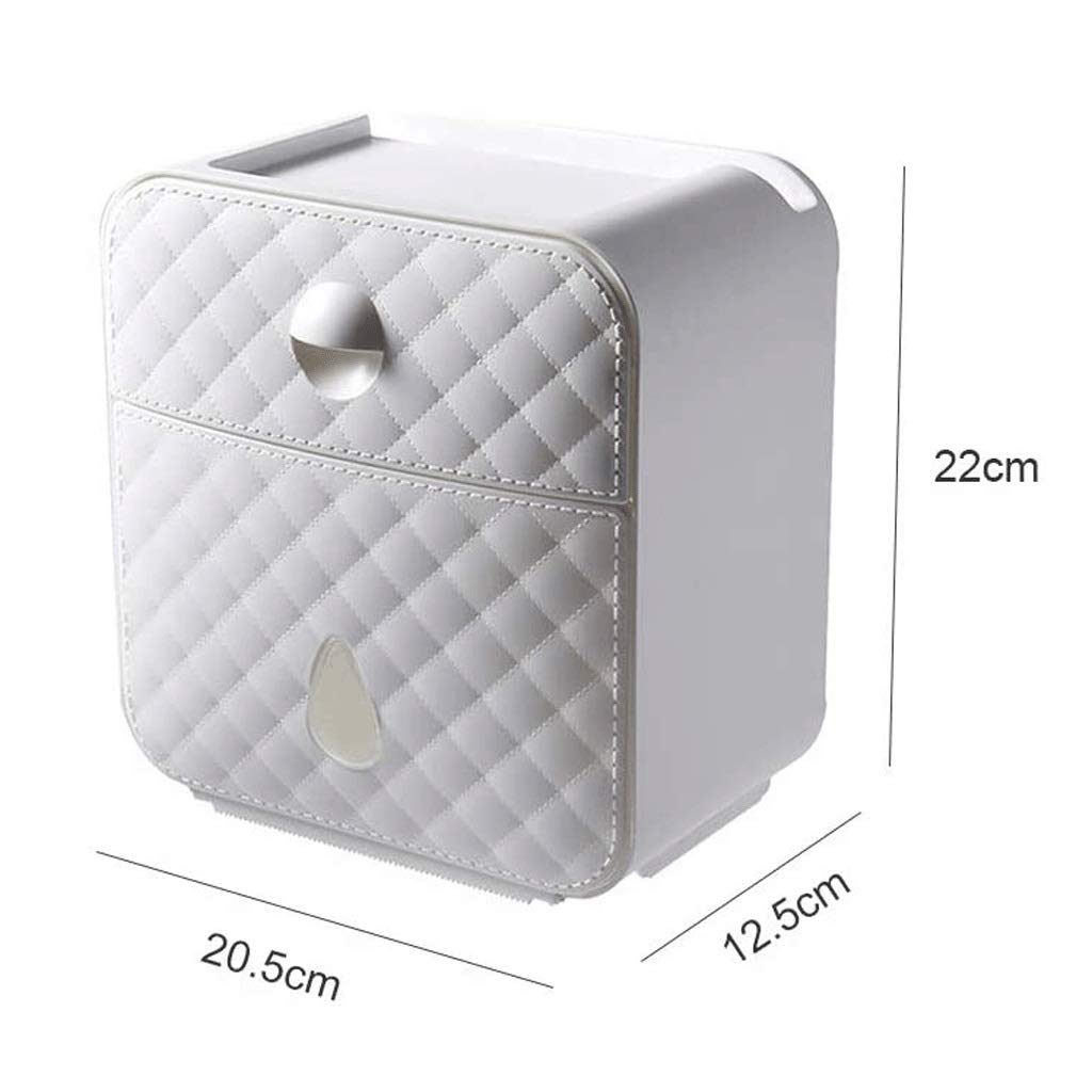 Dispenser di asciugamani di carta fissato al muro, bagno Dispenser di carta igienica senza perforazione senza perforazione Supporto for sacchetti di immondizia Dispenser di estrazione di carta for la
