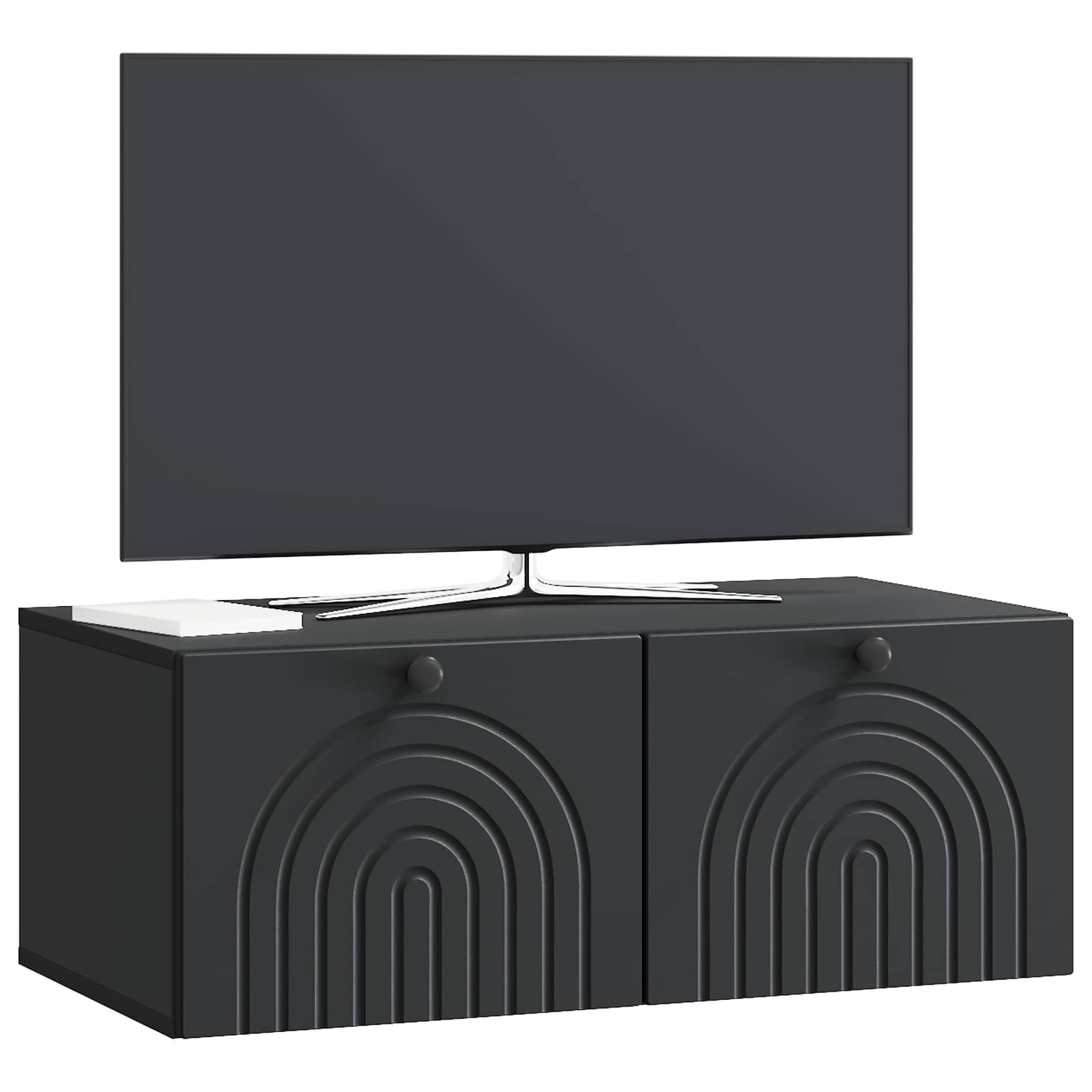 Mobile TV da parete, 78,5 x 41 x 30 cm, colore nero