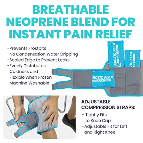 Vive Knee Ice Pack Wrap (2 Pack) - Cold/Hot Gel Compression Brace - Heat Support Strap For Arthritis Pain, Tendonitis, Acl, Mcl Injury, Osteoarthritis, Women, Men, Meniscus Patella Surgery #TOP3