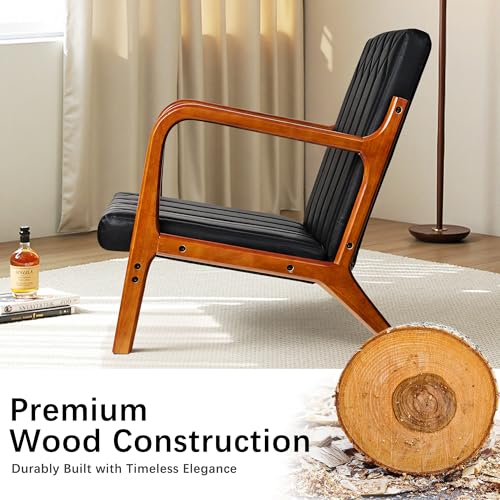 Sillón Confort Moderno Estructura Madera Negro miniatura 5