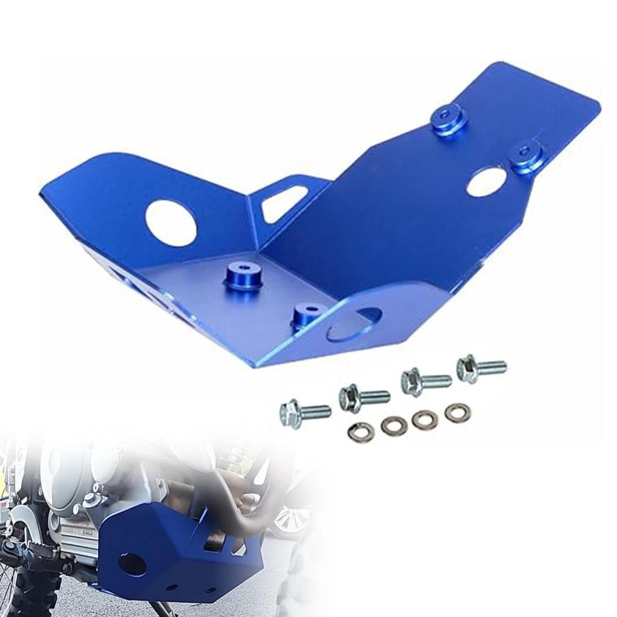 XT250 Skid Plate Front Lower Engine Mud Guard Cover Compatible with Yamaha Tricker Serow 250 2018-2023 XT 250 2008-2023 (Blue)