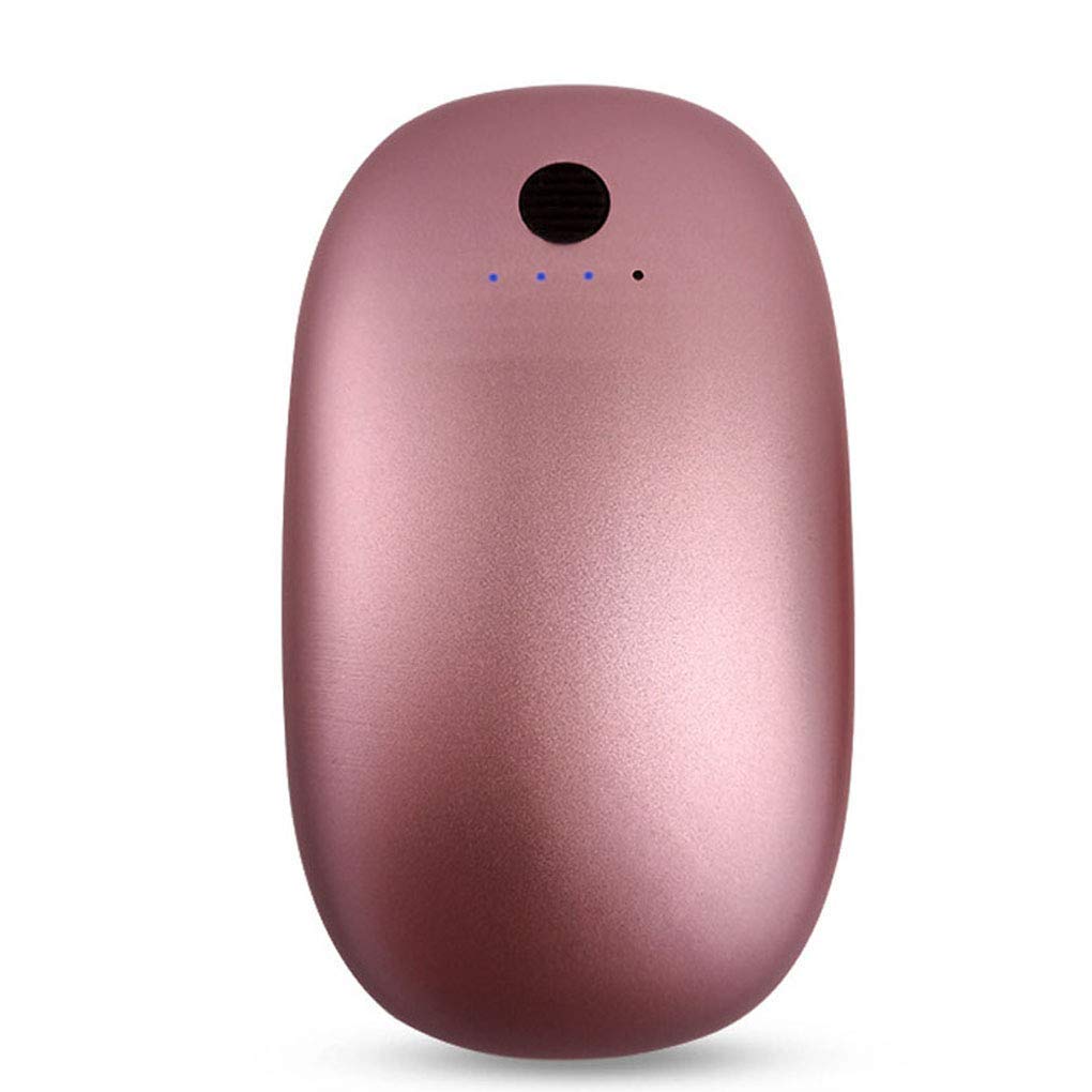 Scaldamani Piccolo e fine Power Bank Scaldamani Ricaricabile Scaldamani Portatile Scaldamani Elettrico Caricabatterie USB Regalo Power Bank Oro Rosa