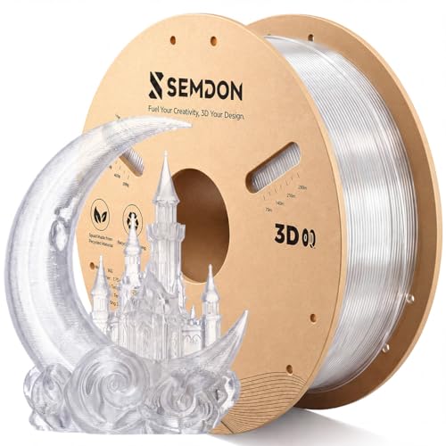 Image of Clear PLA Filament, Transparent PLA 3D Printer Filament 1.75 + /- 0.02mm | Neatly Wound Transparent PLA Filament 1kg(2.2lbs) Cardboard Spool, Fits for Most FDM 3D Printers