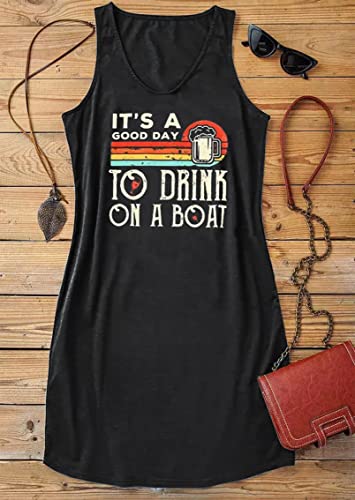 Image of CHUNTIANRAN Mini Dress for Women Swimsuit Coverup Beach Hawaiian Tank Dress | Country Concert Outifts for Women Summer Dress Vacation Outfits